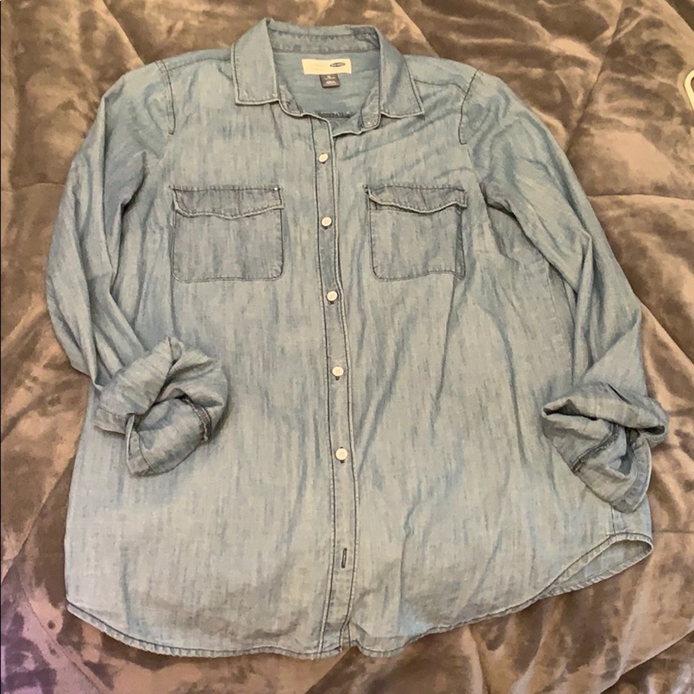 Denim button up